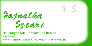 hajnalka sztari business card